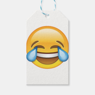 Lachende tranen van Joy emoji Cadeaulabel
