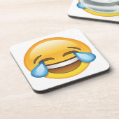 Lachende tranen van Joy emoji Drankjes Onderzetter (Linkerzijde)