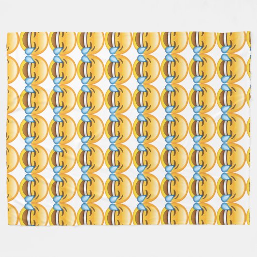 Lachende tranen van Joy emoji Fleece Deken (Voorkant (Horizontaal))