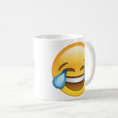 Lachende tranen van Joy emoji Koffiemok (Voorkant rechts)
