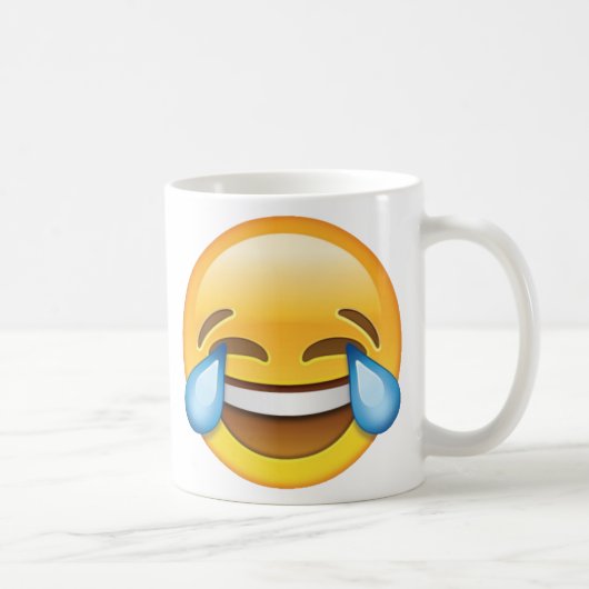 Lachende tranen van Joy emoji Koffiemok (Rechts)