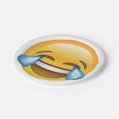 Lachende tranen van Joy emoji Papieren Bordje (Gekanteld)