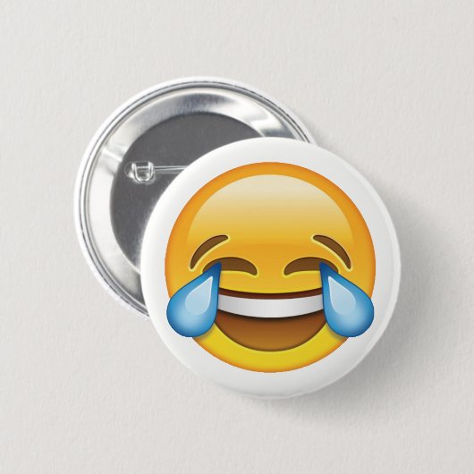 Lachende tranen van Joy emoji Ronde Button 5,7 Cm (Voorkant /achterkant)