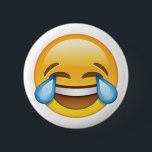 Lachende tranen van Joy emoji Ronde Button 5,7 Cm<br><div class="desc">Lachende tranen van Joy emoji</div>