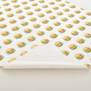 Lachende tranen van Joy emoji Sherpa Deken
