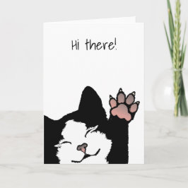 Lachende Tuxedo kat Hi Daar Kaart