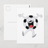 Lachende Voetbal Mascotte Briefkaart (Voorkant / Achterkant)