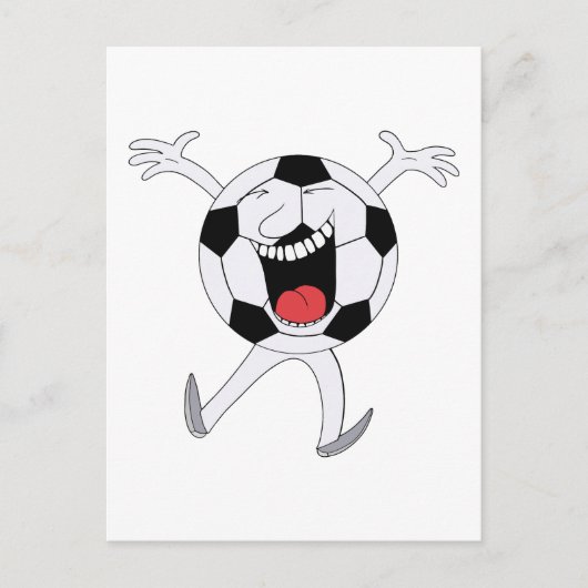 Lachende Voetbal Mascotte Briefkaart (Voorkant)