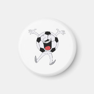 Lachende Voetbal Mascotte Magneet