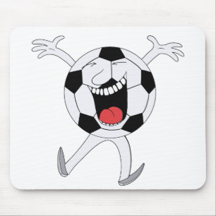 Lachende Voetbal Mascotte Muismat