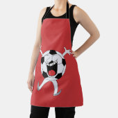 Lachende Voetbal Mascotte Schort (Insitu)