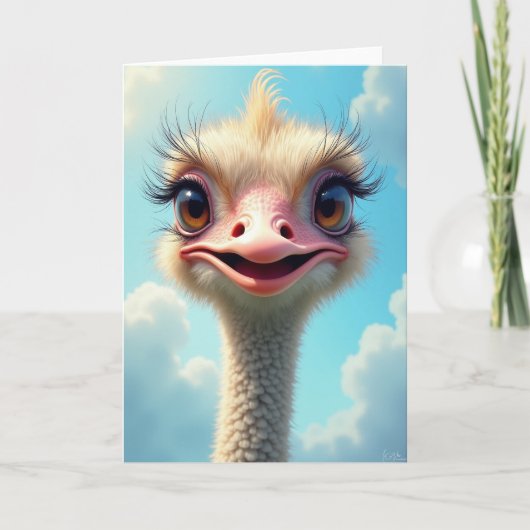 Lachende Vogel Vaderdag Kaart (Voorkant)