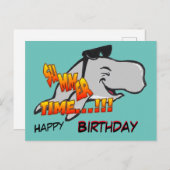 Lachende Wal Verjaardagsansichtkaart Briefkaart (Voorkant / Achterkant)