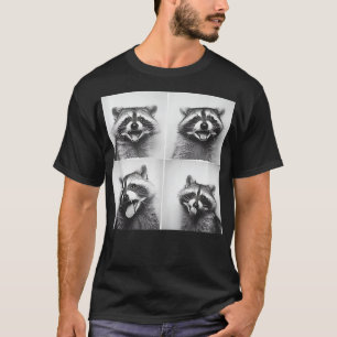 Lachende wasbeer gezicht Prullenbakken Unieke eige T-shirt