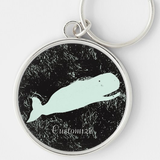 Lachende witte walvis Thunder_Cove Sleutelhanger (Voorkant)