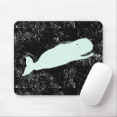lachende witte walvismousepad muismat (Met muis)