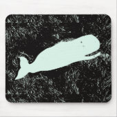 lachende witte walvismousepad muismat (Voorkant)