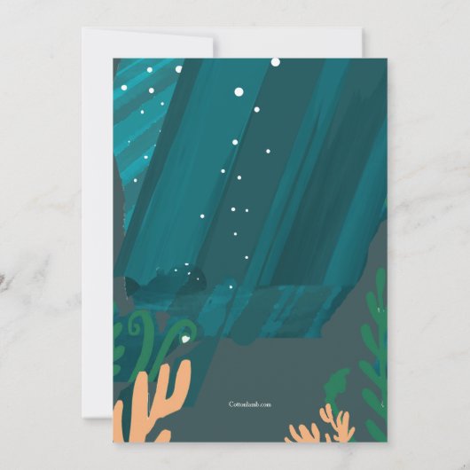 Lachende Zeemeermin Uitnodiging (Achterkant)