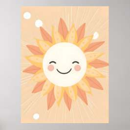 Lachende zon kwekerij Wall Art Poster