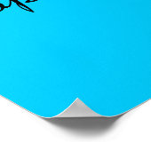 Lachende zon met veel wolken: poster (Hoek)