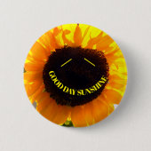 Lachende Zonnebloem Zonneschijn Ronde Button 5,7 Cm (Voorkant)