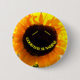 Lachende Zonnebloem Zonneschijn Ronde Button 5,7 Cm