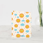 Lachende zonneschijn hier komt het zon Baby shower (Achterkant)