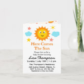 Lachende zonneschijn hier komt het zon Baby shower (Voorkant)
