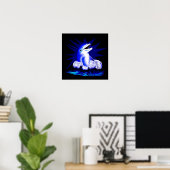 Lachender Delfin Poster (Thuiskantoor)