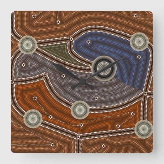 Lachender Hans oder Kookaburra Igloo Kühlbox Vierkante Klok (Voorkant)