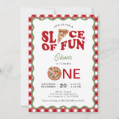 lachertje | Wavy Pizza 1e verjaardag Kaart (Voorkant)