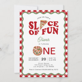 lachertje | Wavy Pizza 1e verjaardag Kaart