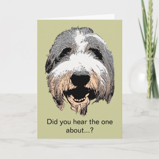 Lachhond, heb je Wenskaart gehoord? Kaart (Voorkant)