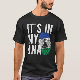 Lachig het is in mijn DNA Lesotho vlag Vingerafdru T-shirt