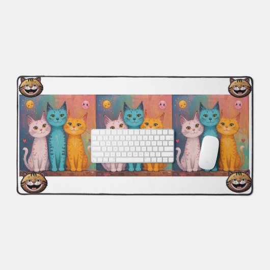 Lachkatten Bureaumat (Keyboard & Muis)