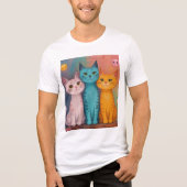 Lachkatten Tri-Blend Shirt (Voorkant)
