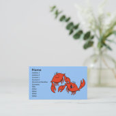 Lachkrabben, Visitekaartje (Staand voorkant)