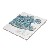 lachkrokodil tegeltje (Zijkant)