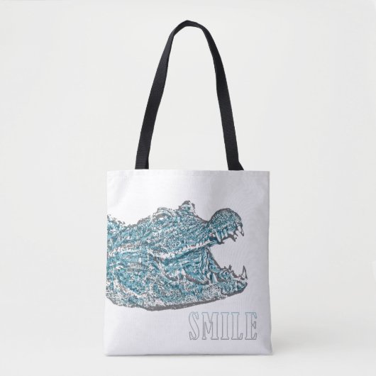 lachkrokodil tote bag (Voorkant)