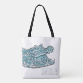 lachkrokodil tote bag (Achterkant)
