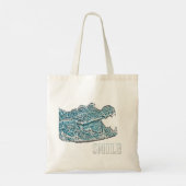 lachkrokodil tote bag (Achterkant)
