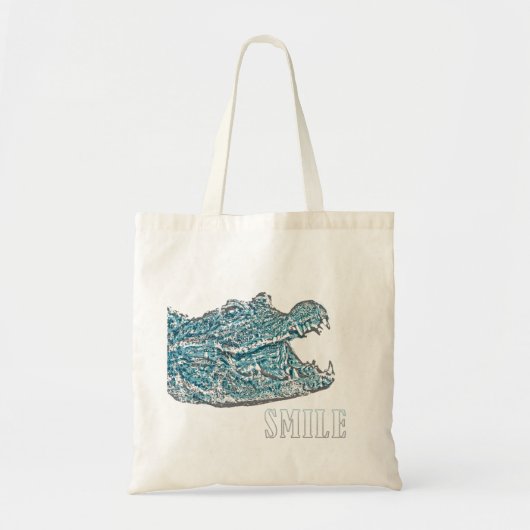 lachkrokodil tote bag (Voorkant)