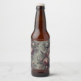 Lachlijnen - Gotische Bloemen Bier Etiket