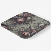 Lachlijnen - Gotische Bloemen Papieren Bordje (Gebogen)