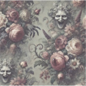 Lachlijnen - Gotische Bloemen Sticker (Voorkant)