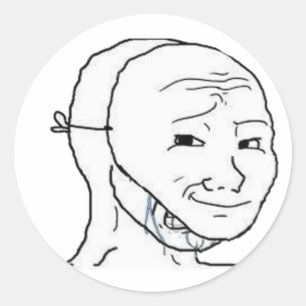 lachmasker ronde sticker