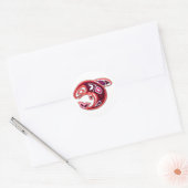 Lachs salmon ronde sticker (Envelop)