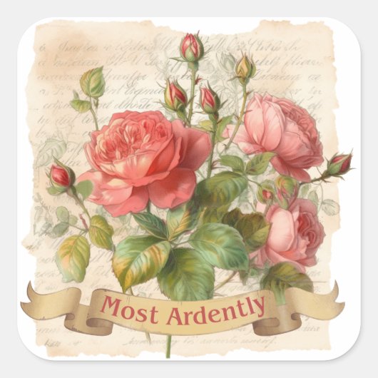 LACHT - Meest opwindend - Mr Darcy Vierkante Sticker (Voorkant)