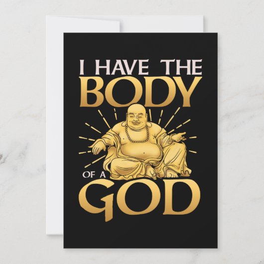 Lachwekkend Heb Ik Het Lichaam van een God Buddha Kaart (Voorkant)