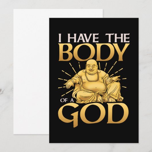 Lachwekkend Heb Ik Het Lichaam van een God Buddha Kaart (Voorkant / Achterkant)